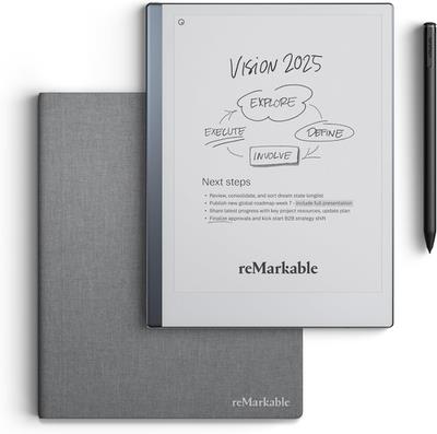 Remarkable Essentials Bundle – Gray | Remarkable 2 Paper Tablet | Includes Bl...