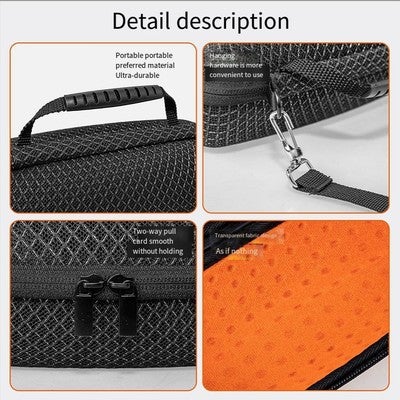 Stylish Black Eva Storage Case For Jbl Charge 6 With Extra Compartments