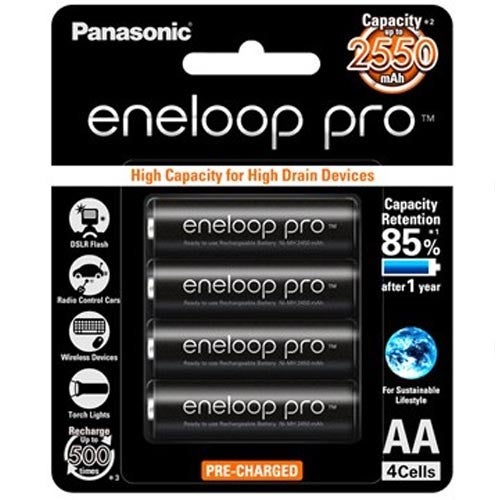 Panasonic Eneloop Rechargeable Aa Pro Batteries 4 Pk