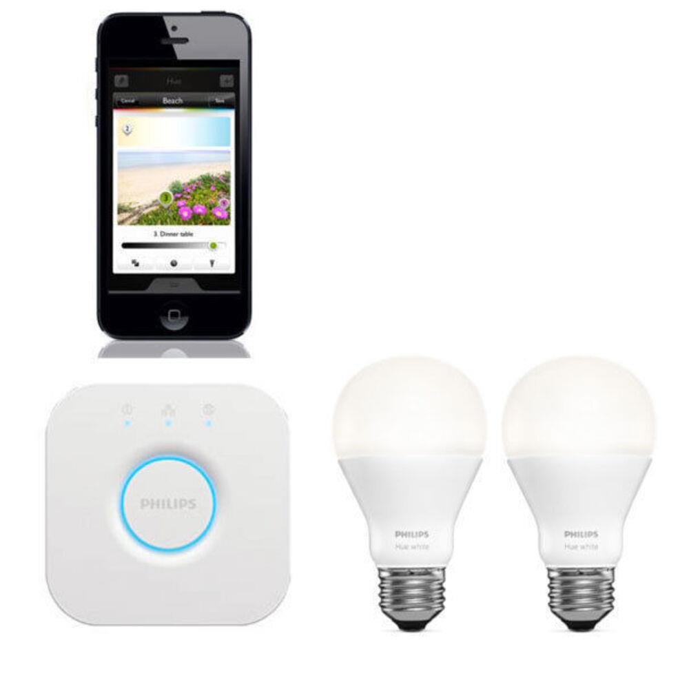 Philips Hue Wi-fi Starter Kit W/ 2.0 Bridge/2x Warm White E27 Led