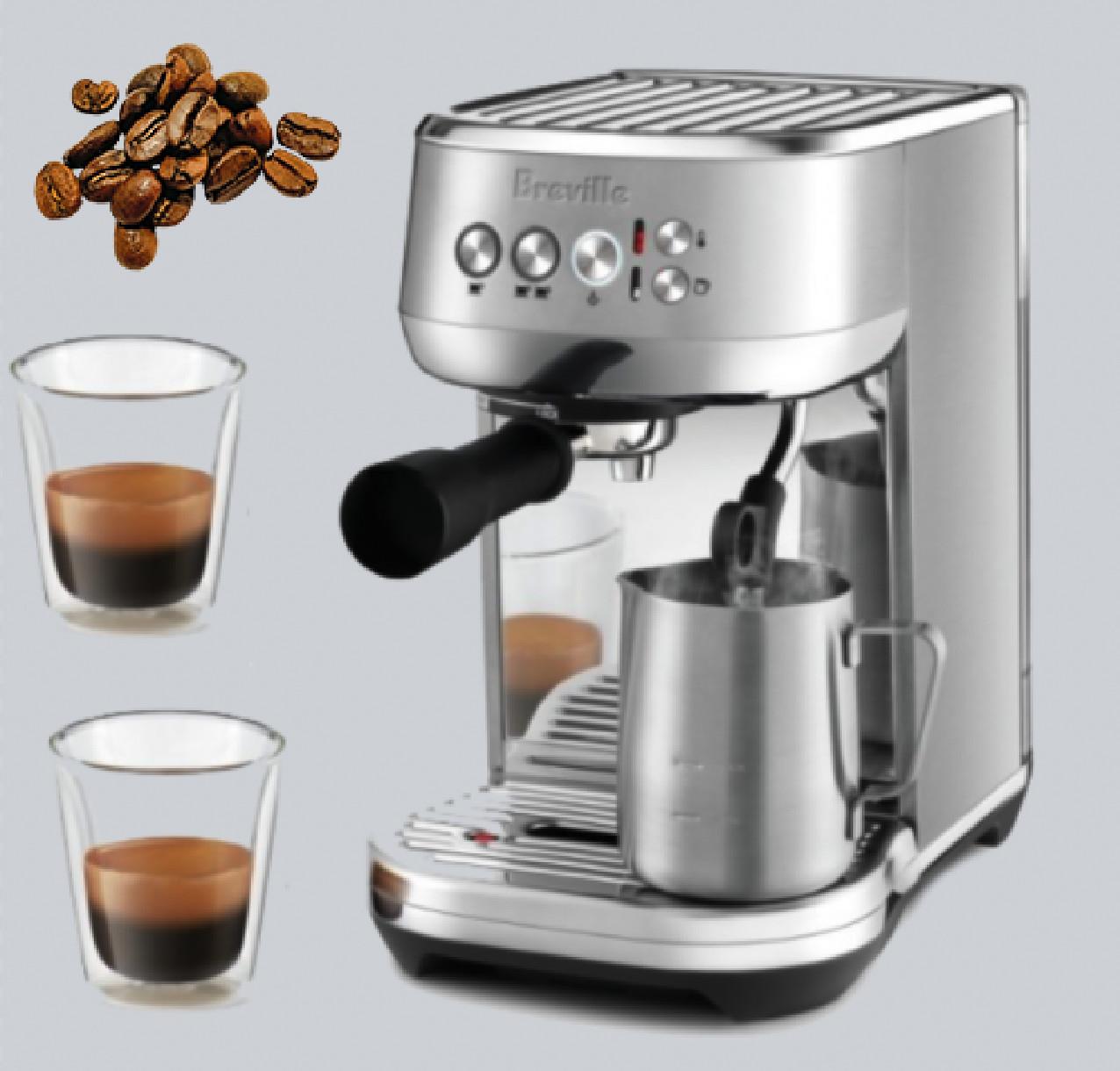 Breville Bambino Plus Coffee Machine Brushed Stainless Steel Fast Post