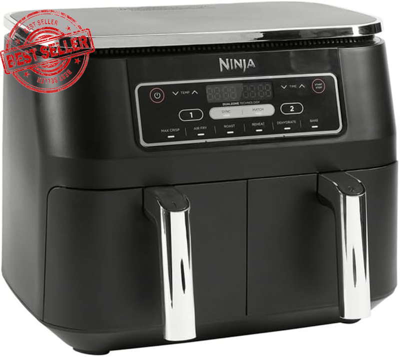 Foodi Dual Zone Air Fryer, 2 Basket Airfryer, 7.6l Xl Large Drawer Capacity, 6 F