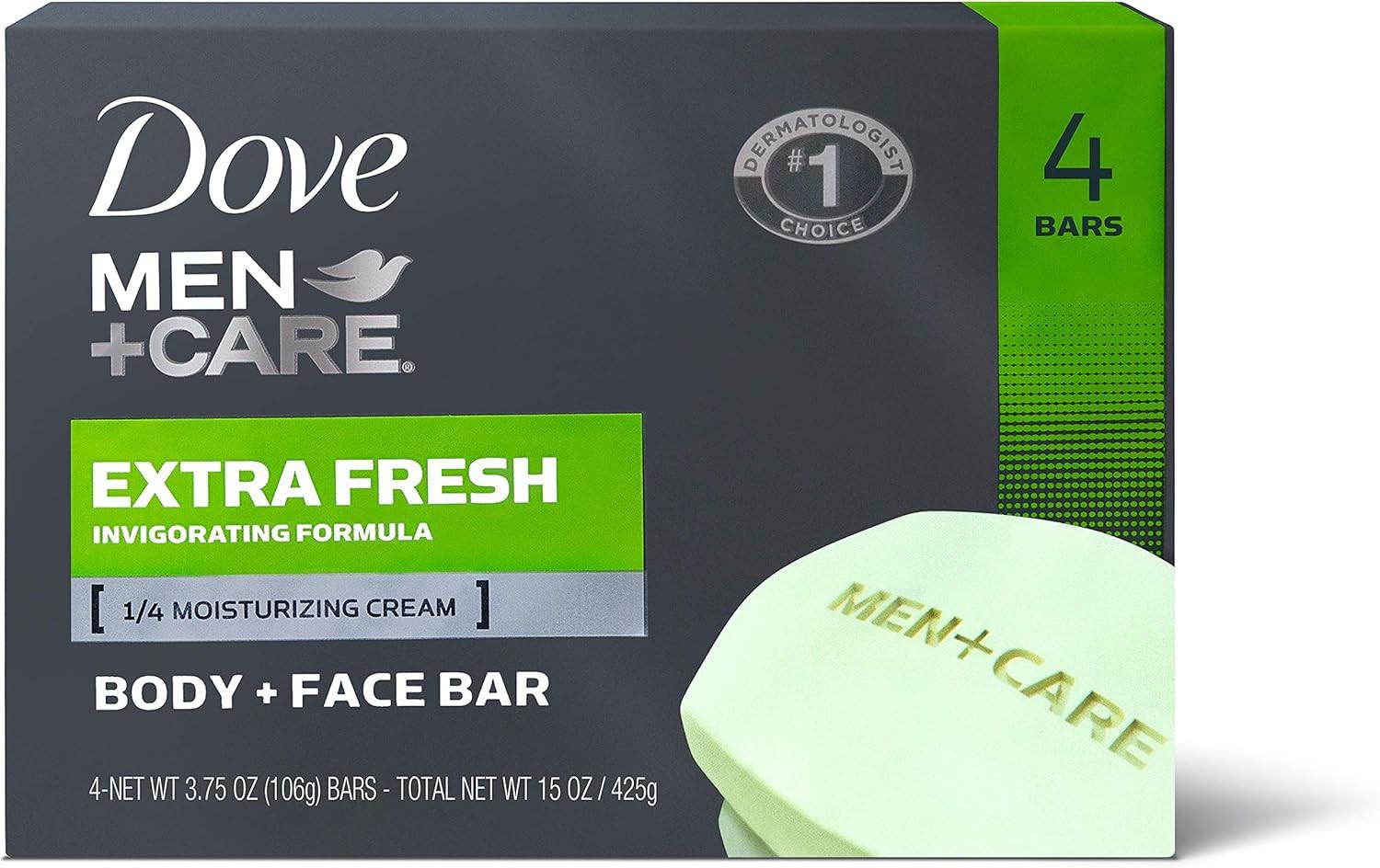 Dove Men+care Body And Face Bar To Clean And Hydrate Skin Extra Fresh