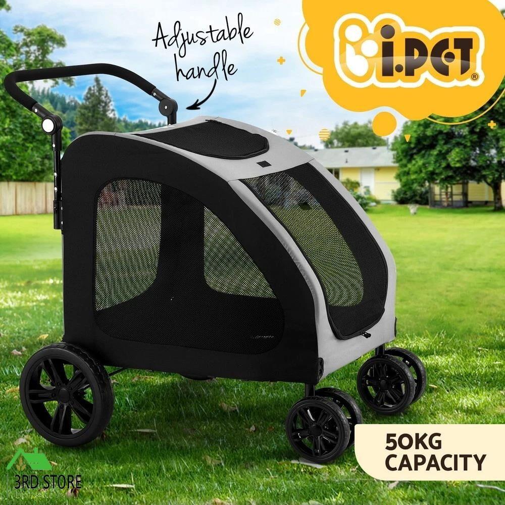 I.pet Pet Dog Stroller Pram Large Carrier Cat Travel Foldable