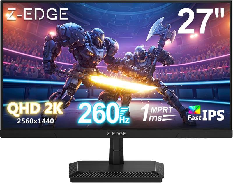 Z-edge 27 Inch Ips Gaming Monitor 2k, 260hz (dp1.4×2), 240hz, Qhd Computer Monit