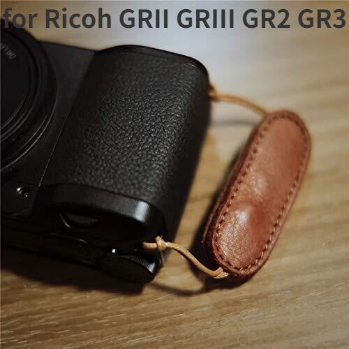 Leather Camera Finger Strap Belt For Ricoh Grii Griii Gr2 Gr3