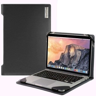 Broonel Black Leather Case For Apple Macbook air M1 Chip 14.3"