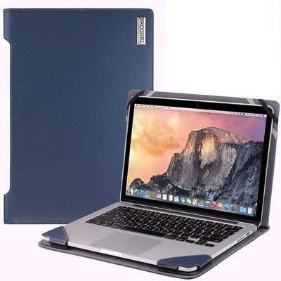 Broonel Blue Leather Case For Apple Macbook air M1 Chip 14.3"