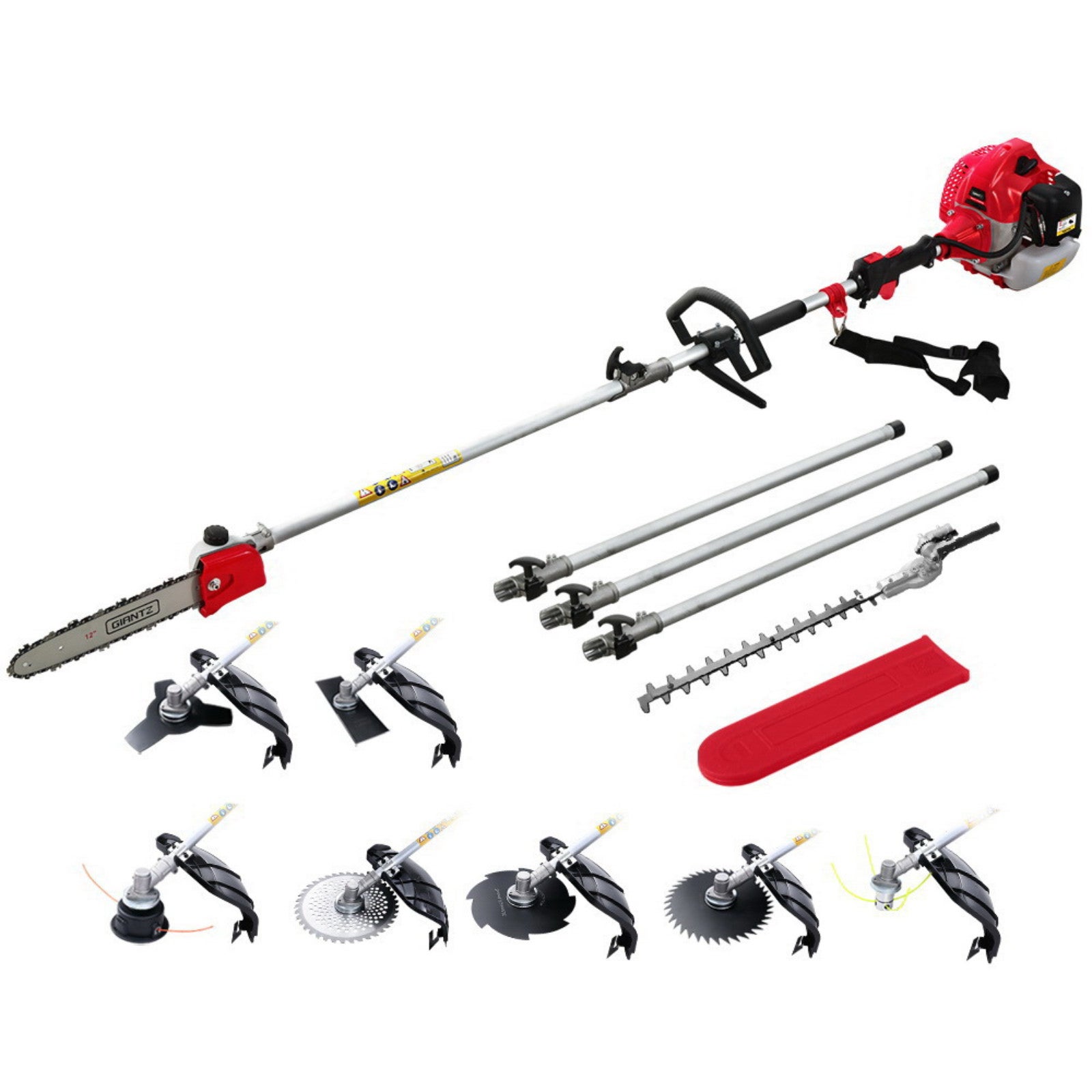 Giantz 65cc Pole Chainsaw Hedge Trimmer Brush Cutter Whipper Snipper