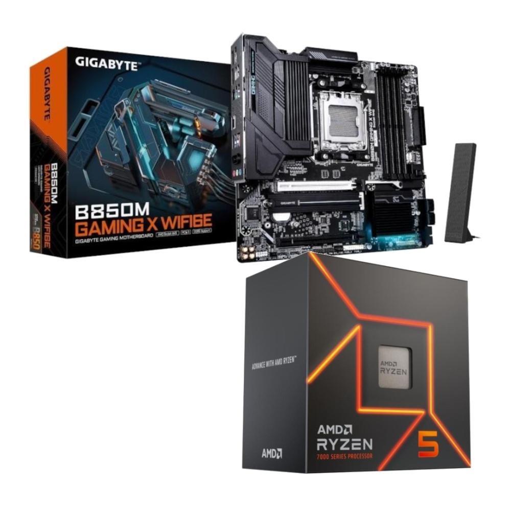 Amd Ryzen 5 7600 Desktop Cpu + Gigabyte B850m Gaming X Wifi6e