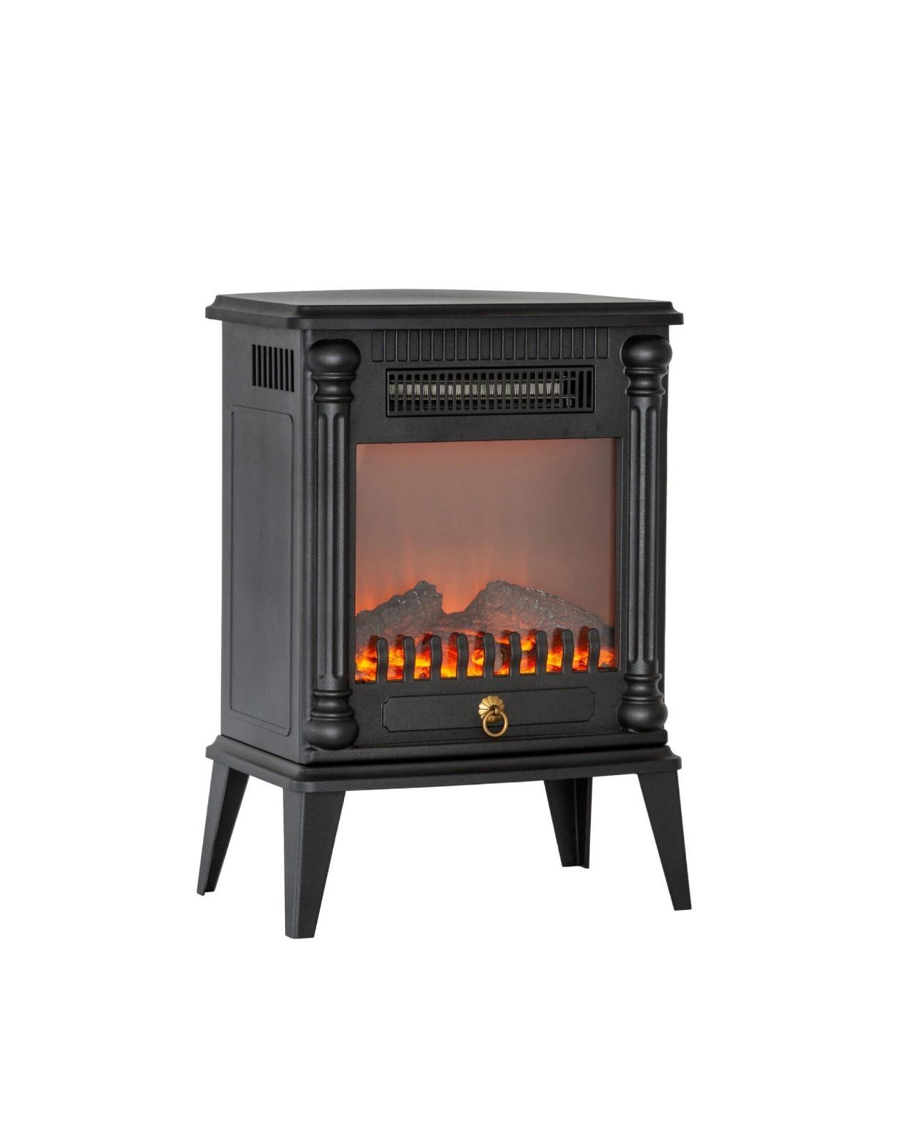 Electric Log Fireplace Heater With Overheat Protection