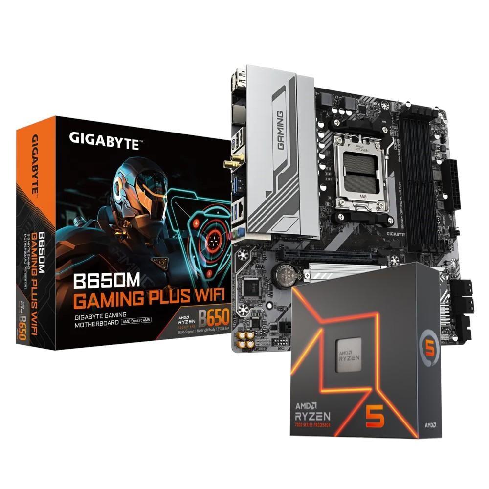 Amd Ryzen 5 7600x Gaming Cpu 5.3 + Gigabyte B650m Gaming Plus Wifi