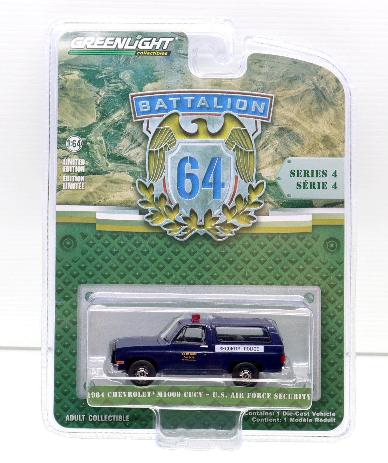 Greenlight 1/64 1984 Chevrolet M1009 Cucv U.s. Air Force Security