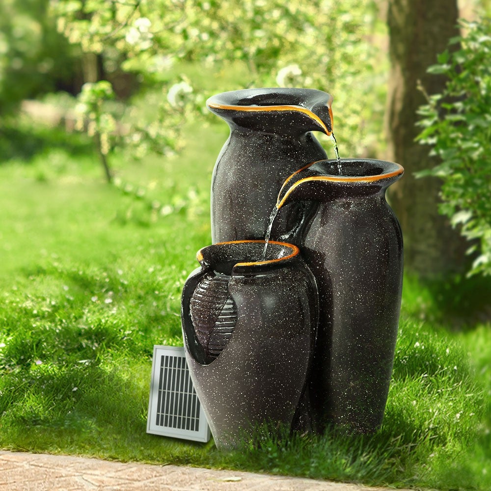 Gardeon Solar Fountain Water Fountain Feature Cascading Fountain Led