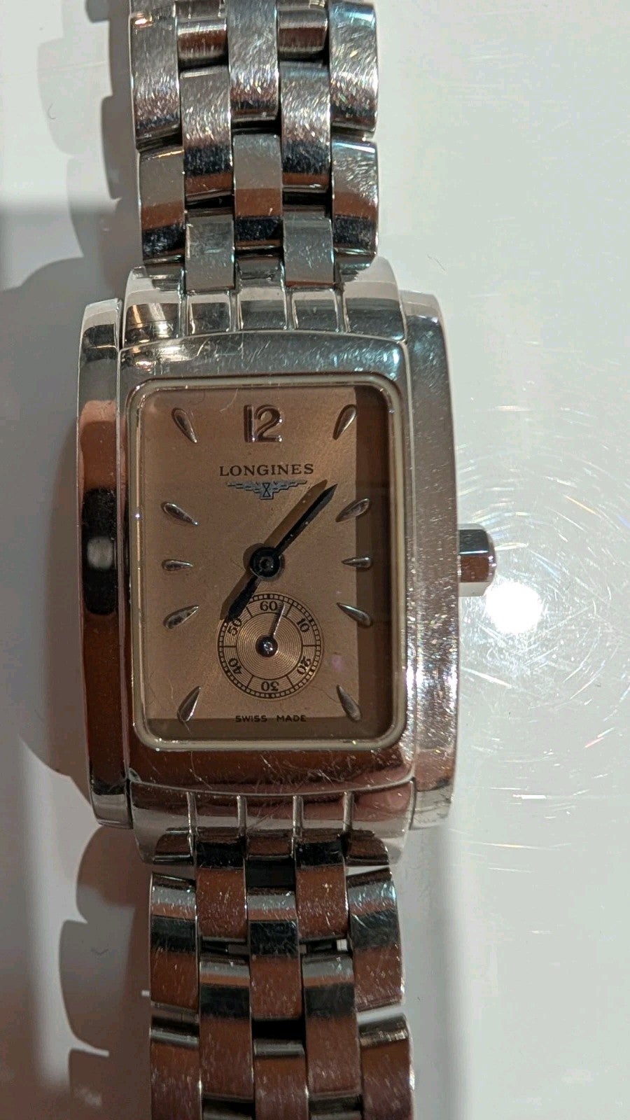 Longines Dolce Vita 26 Quartz Salmon Dial Tank Womens Watch
