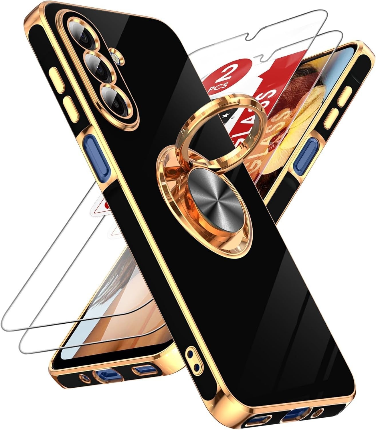 Leyi For Samsung Galaxy A17 5g Case: With 2 Pack Tempered Glass Screen Protector