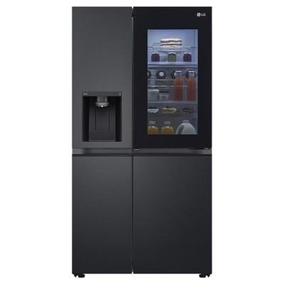 Lg 635l Side By Side Fridge In Matte Black Finish Gs-v600mblc