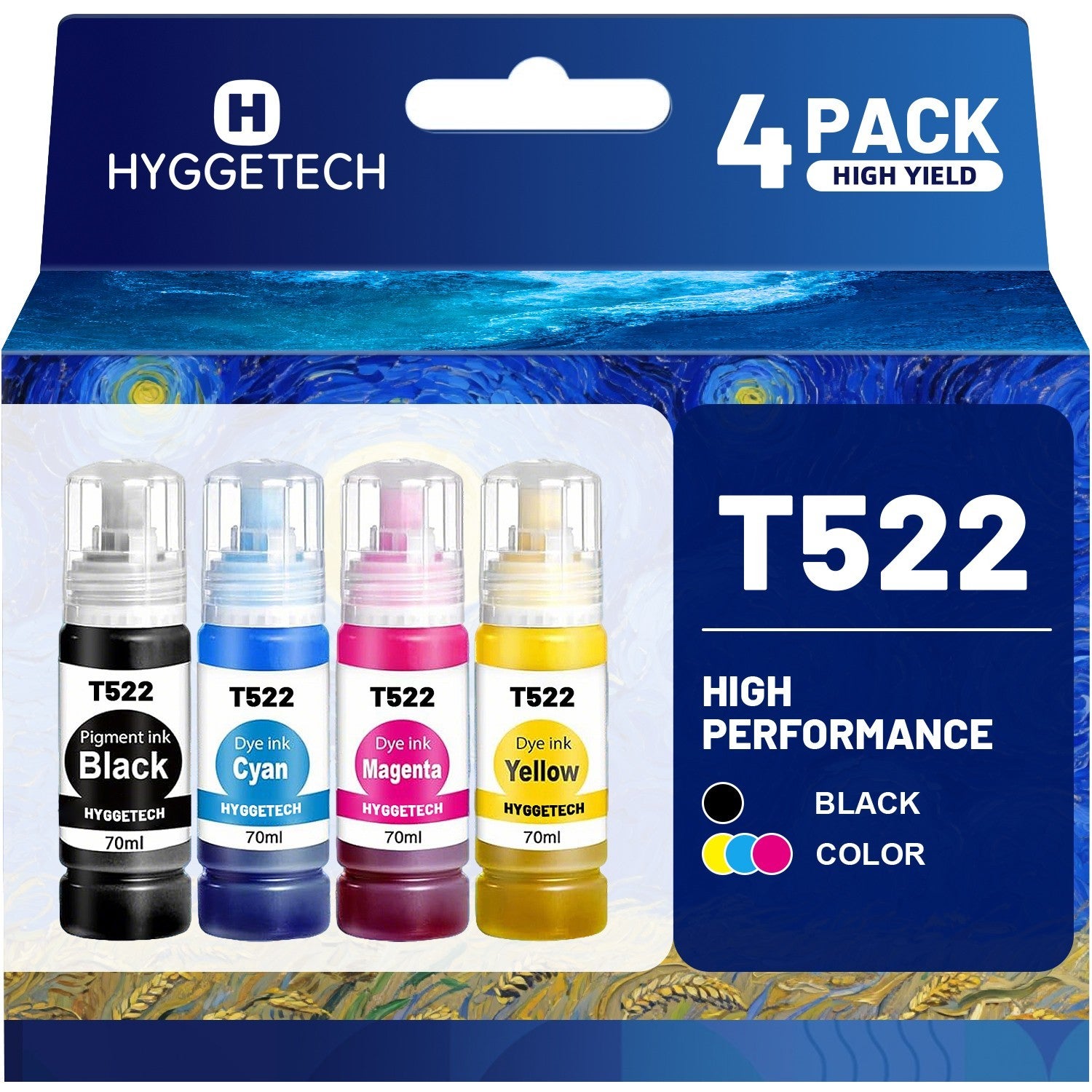 Compatible T522 522 Ink Bottle For Epson Ecotank Et2810 Et1110 Et1810 Et4700