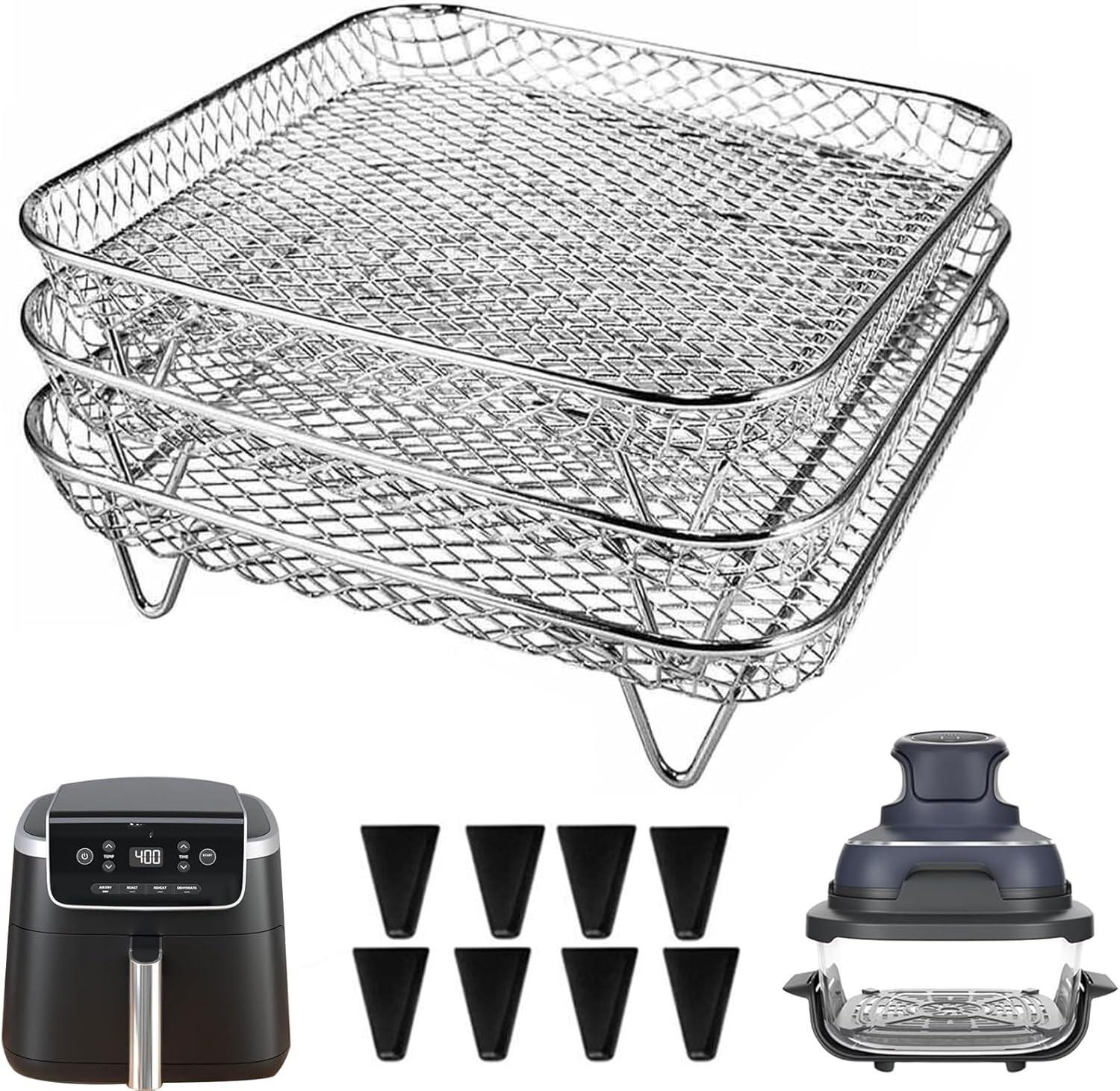 Air Fryer Rack Fit For Ninja Crispi/ninja Pro Cosori Chefman Airfryer &more.....