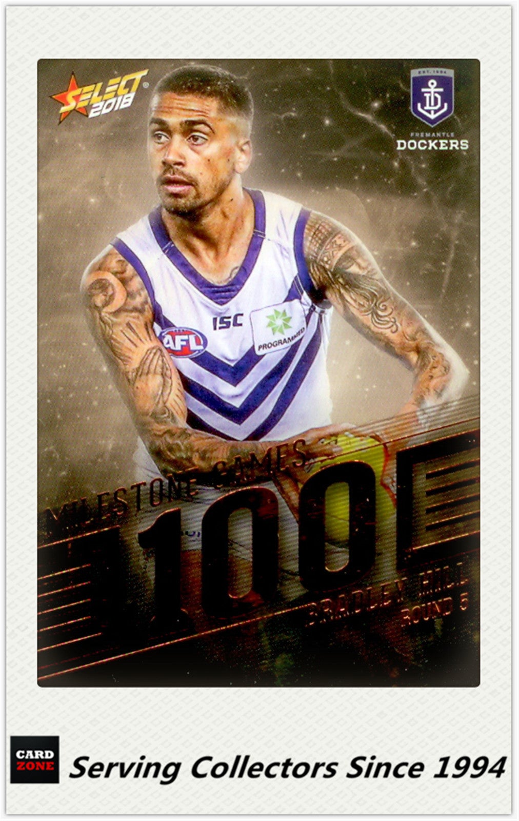 2018 Afl Footy Stars Trading Card Milestones Subset Mg26 B. Hill