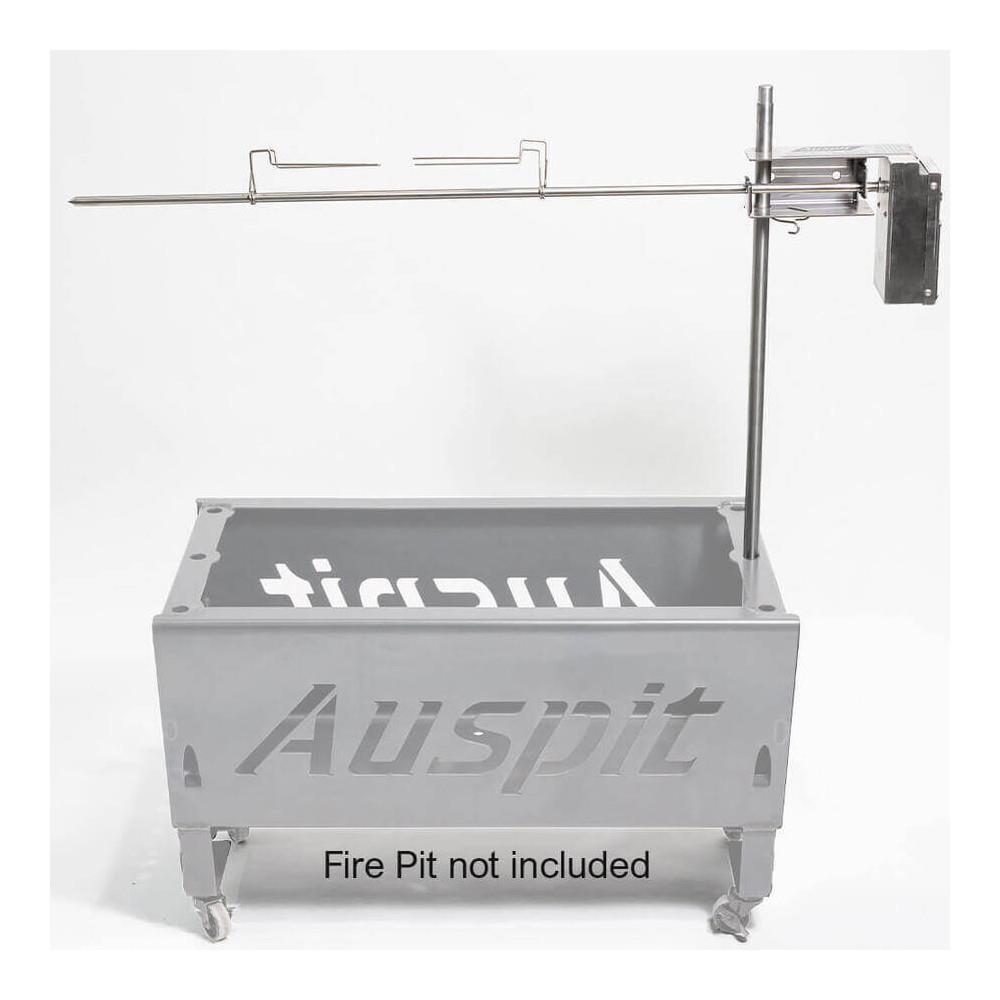 Auspit Silver Portable Spit Rotisserie Package Compact Firepit Not