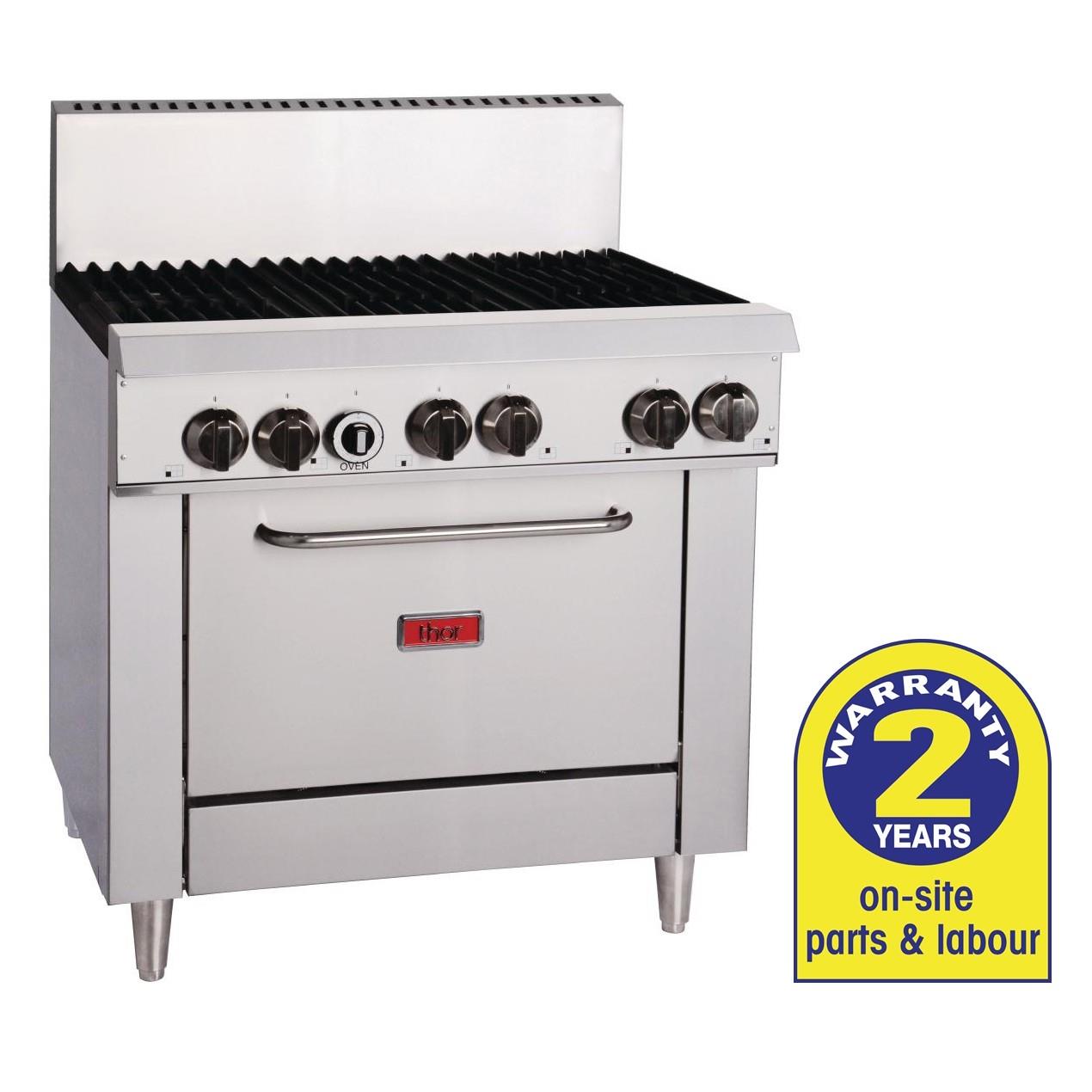 Natural Gas Oven With 6 Open Burners Hotplate Cooktop Range Thor