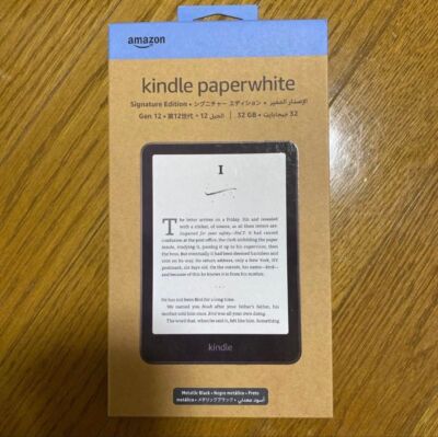 Amazon Kindle Paperwhite Signature Edition Metallic Black 32 Gb 12th Gen 2024