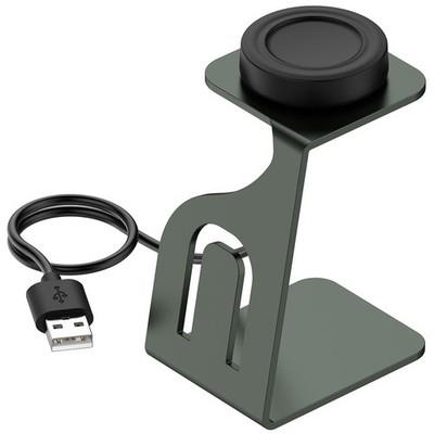 For Samsung Watch8 Green Charging Stand With Abs Metal Frame 10x6.5x5cm Size