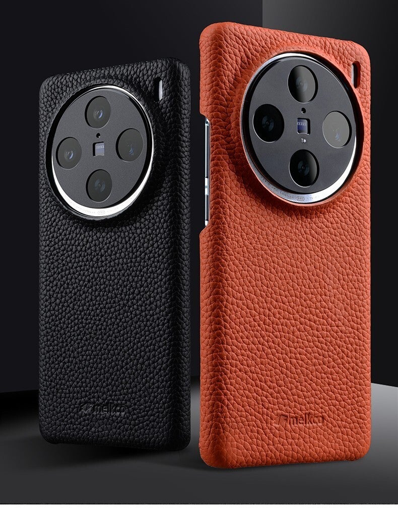 Full Grain Genuine Leather Ultra Slim Case Back Cover F Vivo X300 Ultra/x200 Pro