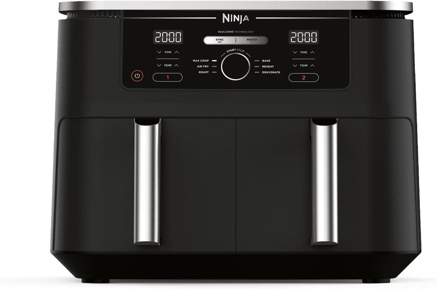 Ninja Foodi Max Xxxl Dual Zone Air Fryer, 2 Basket Airfryer, 9.5l Extra Large Dr