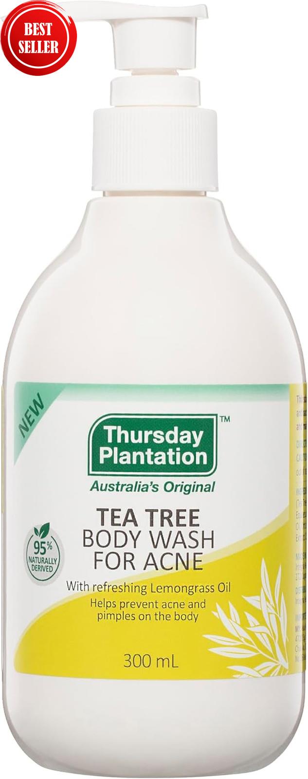 Tea Tree Body Wash For Acne, Lemongrass, 300 Ml