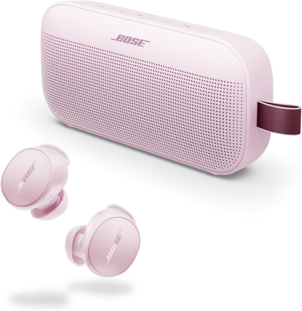 Bose Petal Pink Audio Duo - Quietcomfort Noise Cancelling Earbuds &