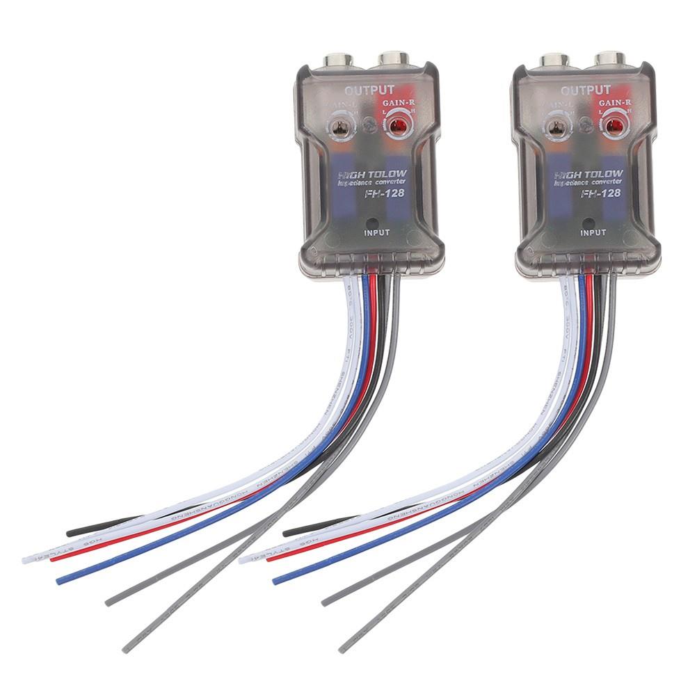 2 Pcs Car Stereo Antenna Adapter Amplifiers Audio Converter Connector