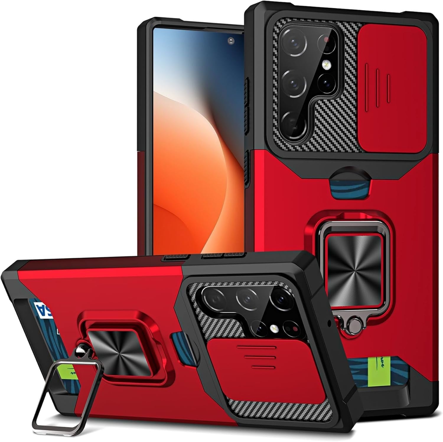 Samsung Galaxy S25 Ultra Case, Card Slot [rfid Blocking], Sliding Camera Cover
