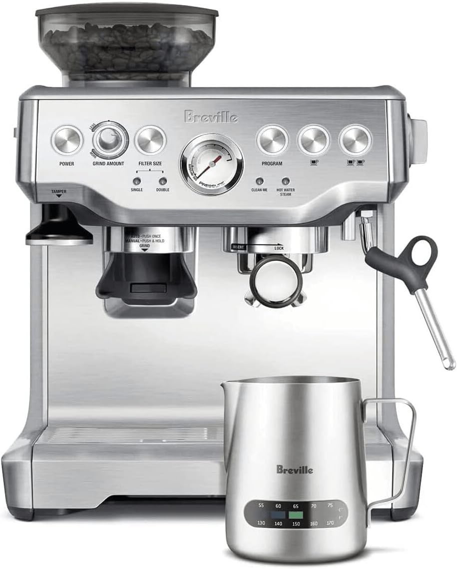 Breville The Barista Express Espresso Machine With Milk Jug Thermal,