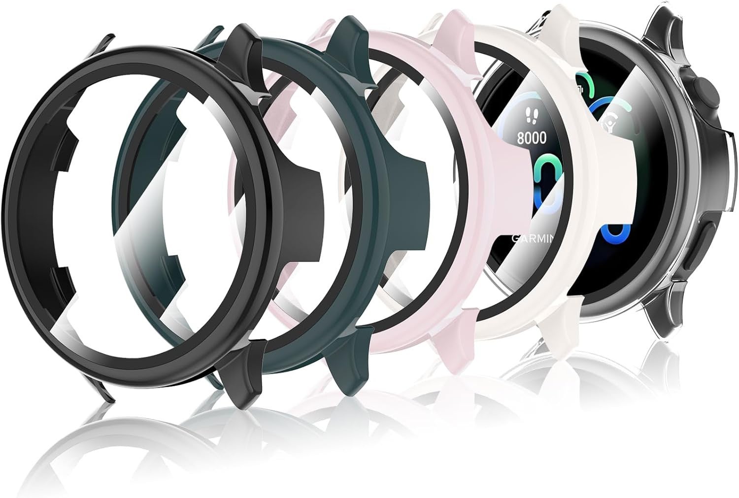 Hianjoo (5 Pack) Case Compatible With Garmin Vivoactive 6, Built-in