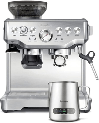 Breville The Barista Express Espresso Machine With Milk Jug Thermal, Coffee M...