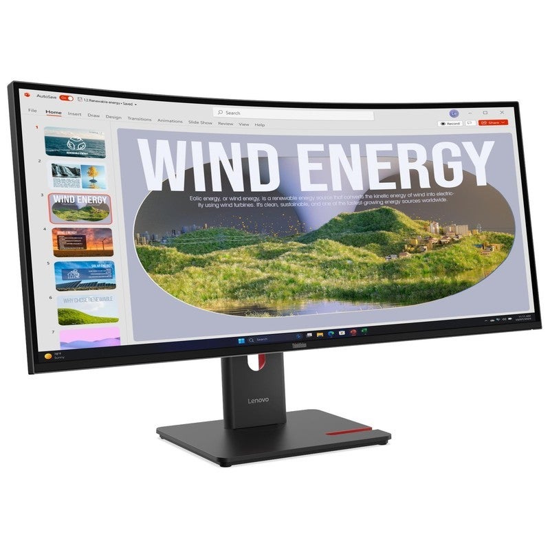 A - Lenovo Thinkvision T34wd-40 34" 120hz Wqhd Curved Monitor
