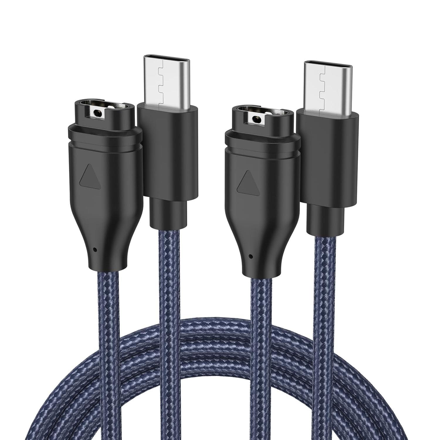 For Garmin Watch Chargers 2pack, 1m Braid Charger For Garmin Forerunner 965 955