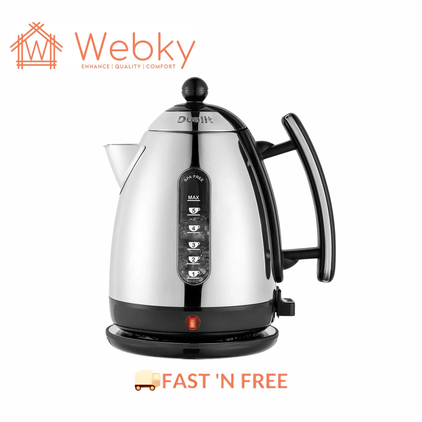 Dualit Lite Jug Kettle 1.5l Black Electric Du72040