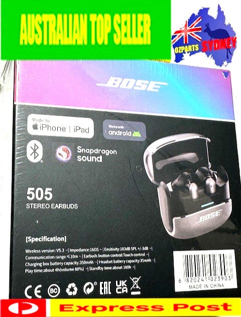 Bose 505 Ultra Wireless Noise Cancelling Earbuds, Earphones,