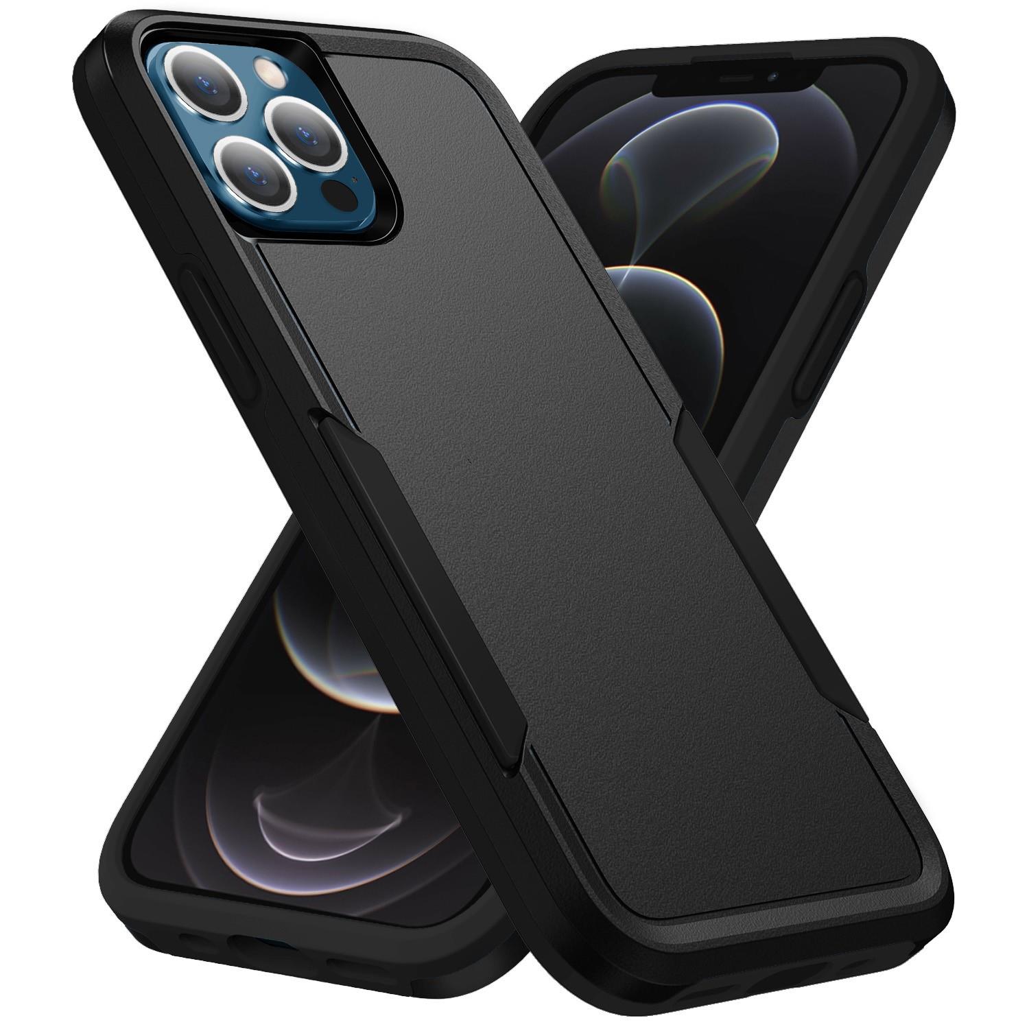 Phonix Rugged Armor Light Case For Apple Iphone 12 Pro Max - Black