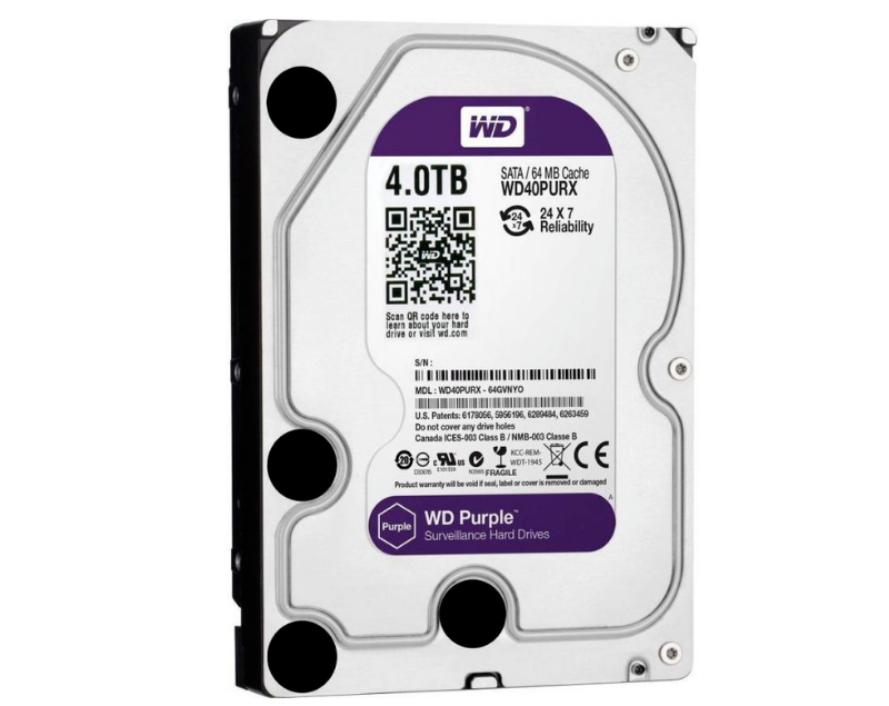 Wd Wd40purx Purple 4tb Surveillance Hard Drive Sata