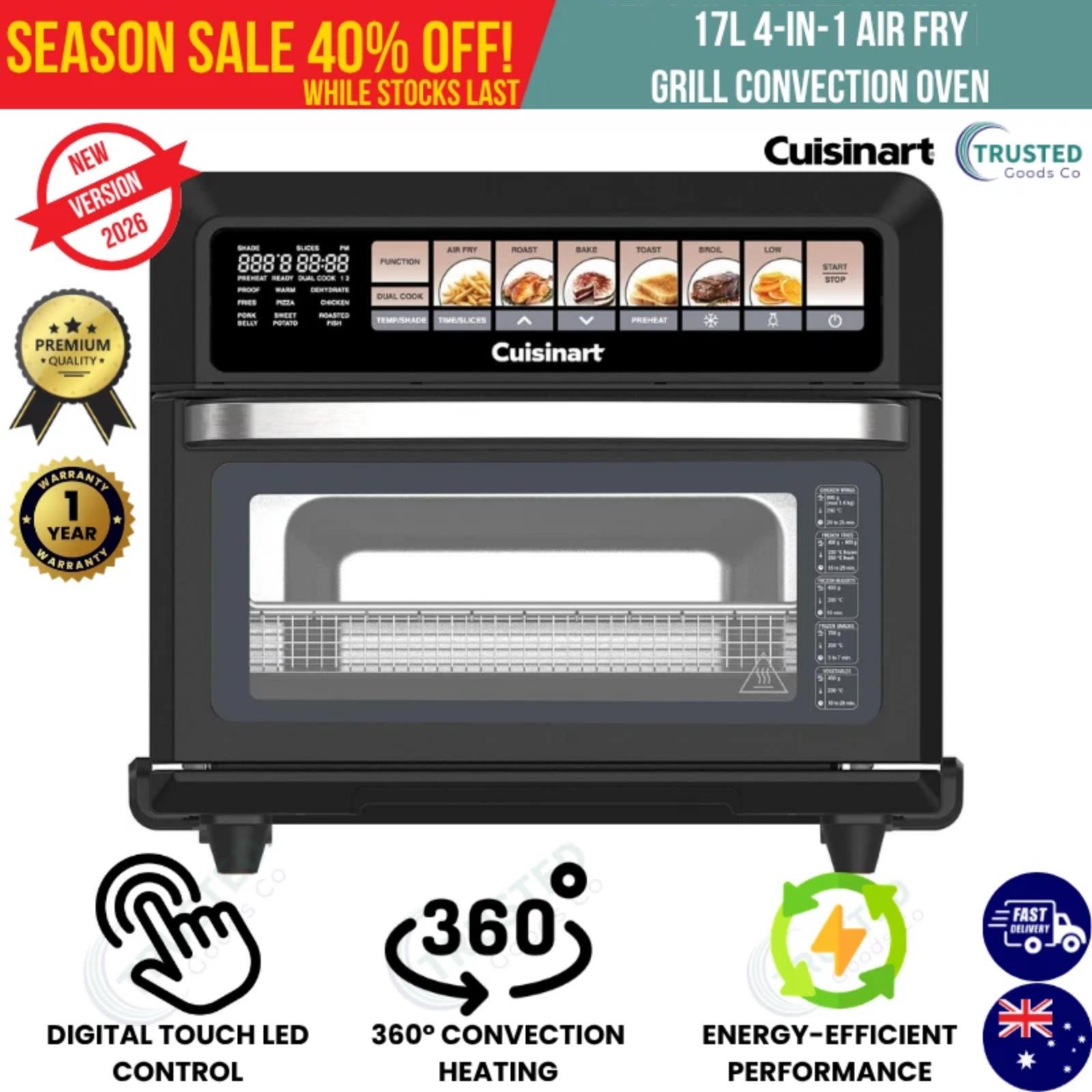 Cuisinart Air Crisp Pro 17l 4-in-1 Air Fry Grill Convection Combi Oven Black