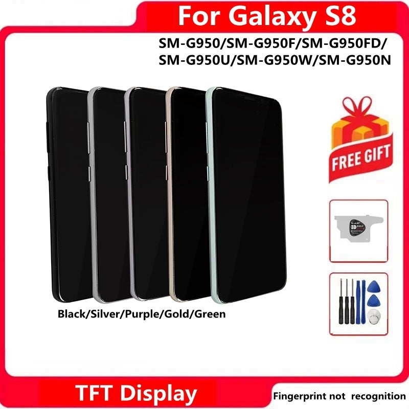 For Samsung Galaxy S8 G950 Tft Lcd Touch Screen Digitizer Display Frame 5.65