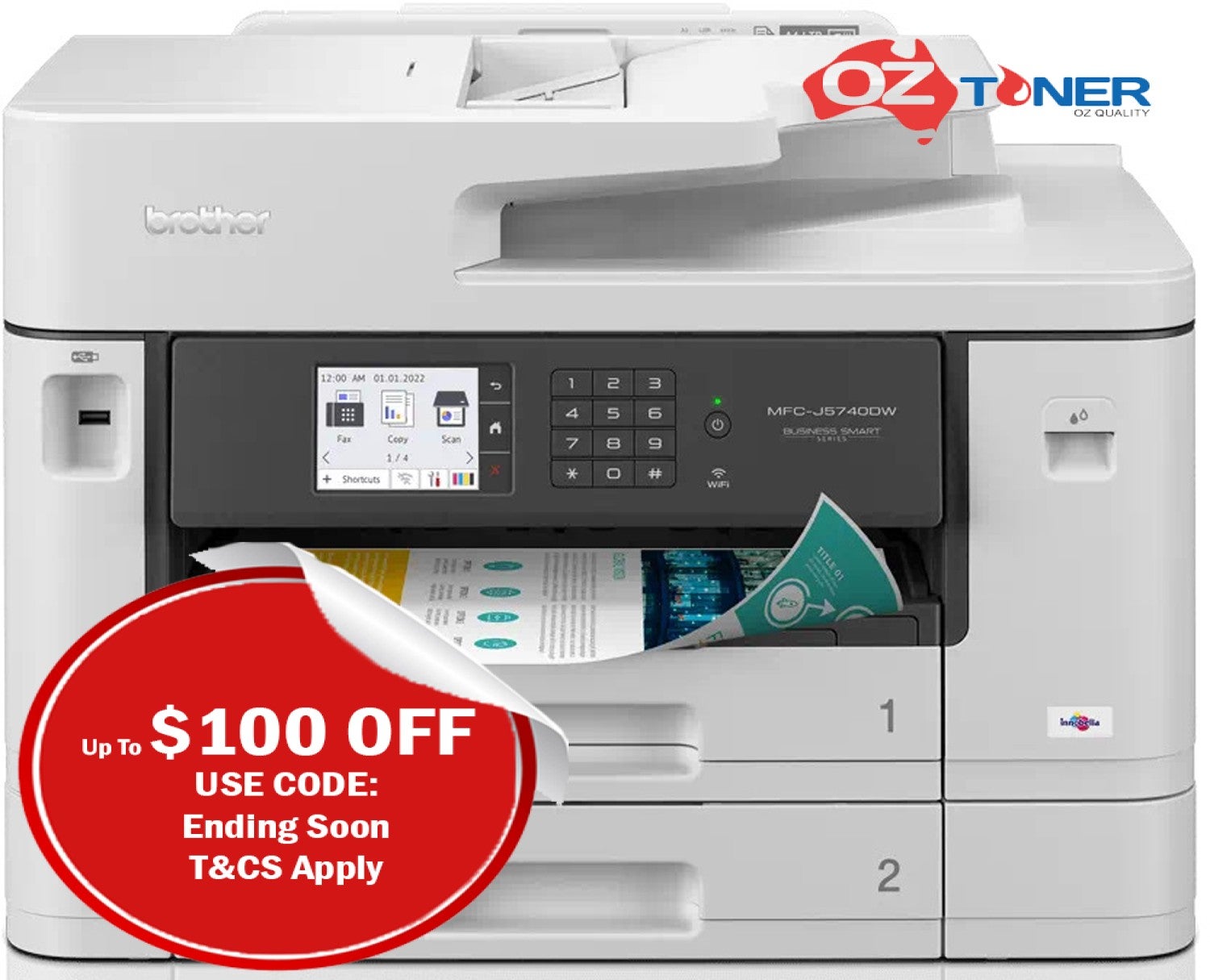 Rfb Brother Mfc-j5740dw A3 Colour M/f Wi-fi Inkjet Printer With Auto