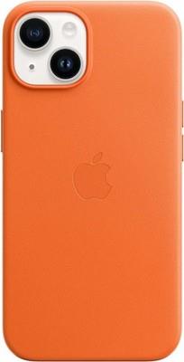 Genuine / Official Apple Iphone 14 Leather Case - Orange -