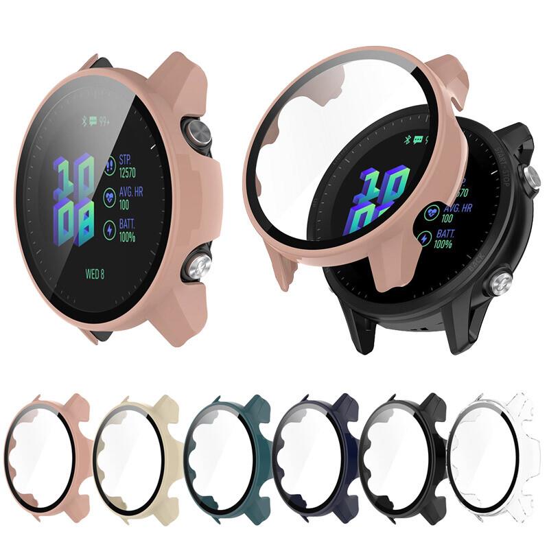For Garmin Forerunner 955 Tempered Glass Protector Screen Case Pc Full Cover