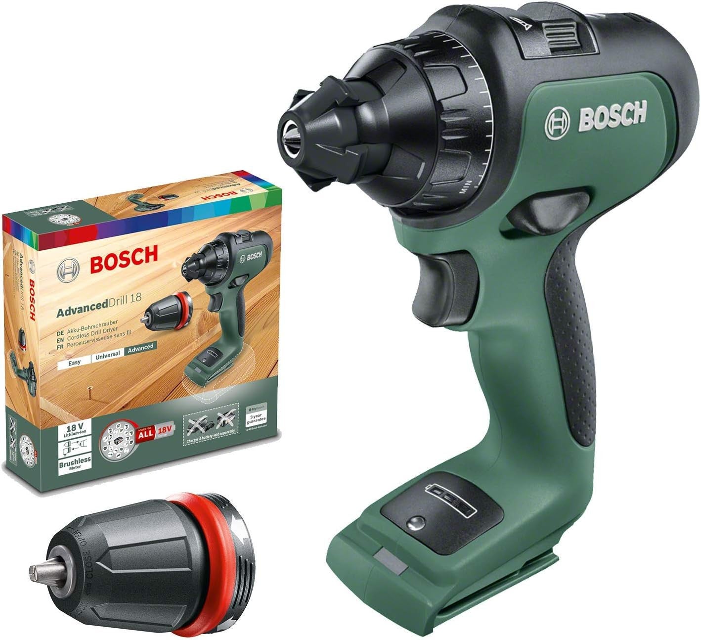 Bosch Home & Garden 18v Cordless Brushless Drill Driver Without