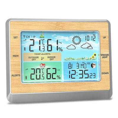 Led Display Weather Station, Wireless Weather Station Thermometer And Hygrome...